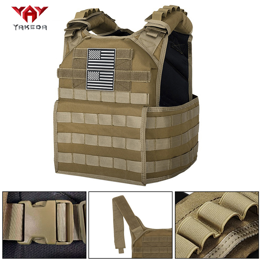Outdoor Adventure Training - YAKEDA軽量通気性アウトドアベストMOLLEウェビングシステムカスタマイズ可能マジックステッカーエリアトレーニングアドベンチャーベスト
