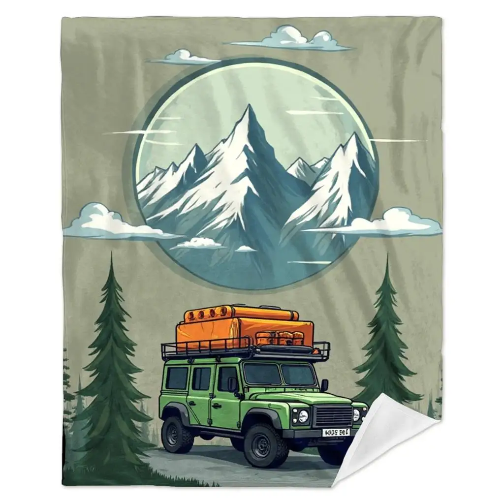美しいデザインの旅行用ブランケット 150x230cm。大型 - Outdoor Adventure Jeep のレビューと価格