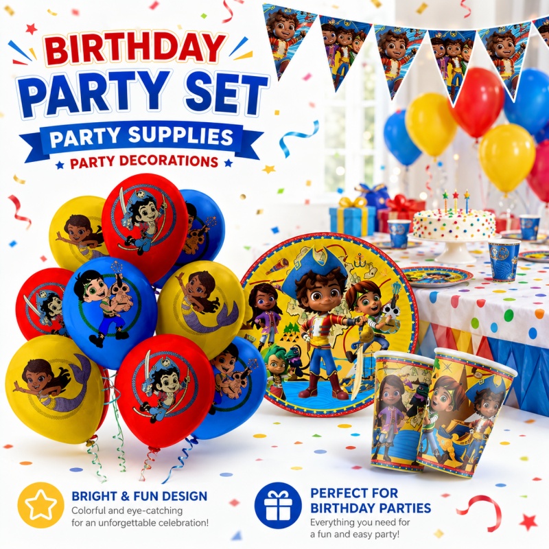 サントィアゴ・オブ・ザ・シーズ 誕生日パーティー装飾 ピクニ - Outdoor Adventure Birthday Party のレビューと価格