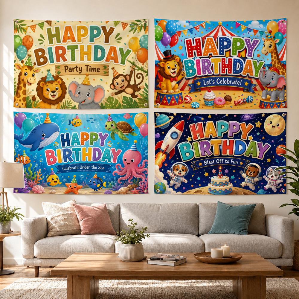 冒険テーマの誕生日パーティー用フラッグ、寝室用フラッグ、家の - Outdoor Adventure Birthday Party のレビューと価格