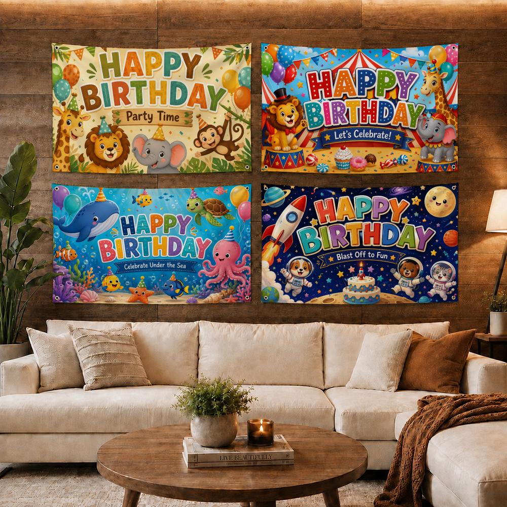 冒険テーマの誕生日パーティー用フラッグ、寝室用フラッグ、家の - Outdoor Adventure Birthday Party のレビューと価格