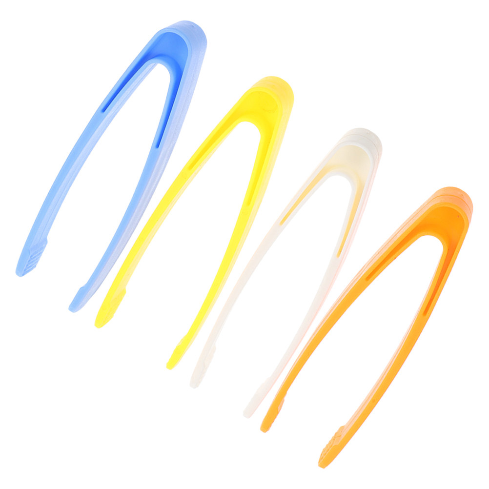 4本セット、平らな先端のプラスチック製ピンセット。指先の器用 - Outdoor Adventure Educator のレビューと価格