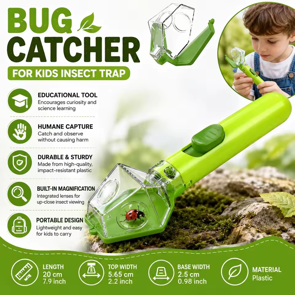 ハンドヘルド昆虫キャッチャー 6倍拡大鏡付き ポータブルバグ - Outdoor Adventure Educator のレビューと価格